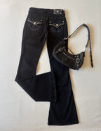 Flare jeans Y2K negro