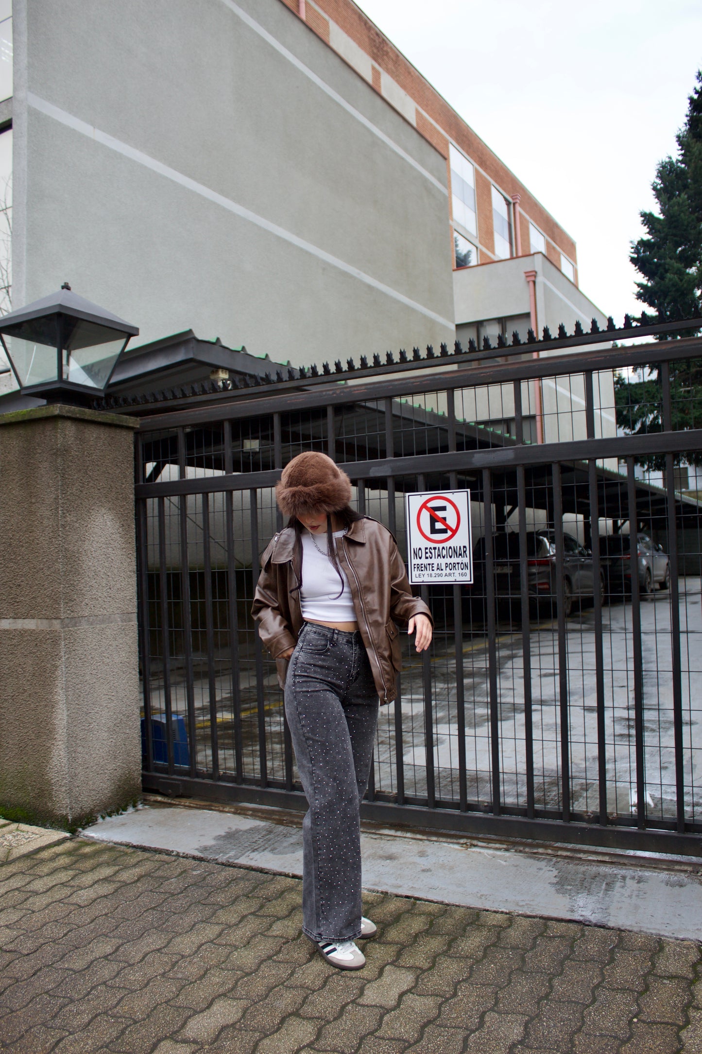 Wide leg brillos gris