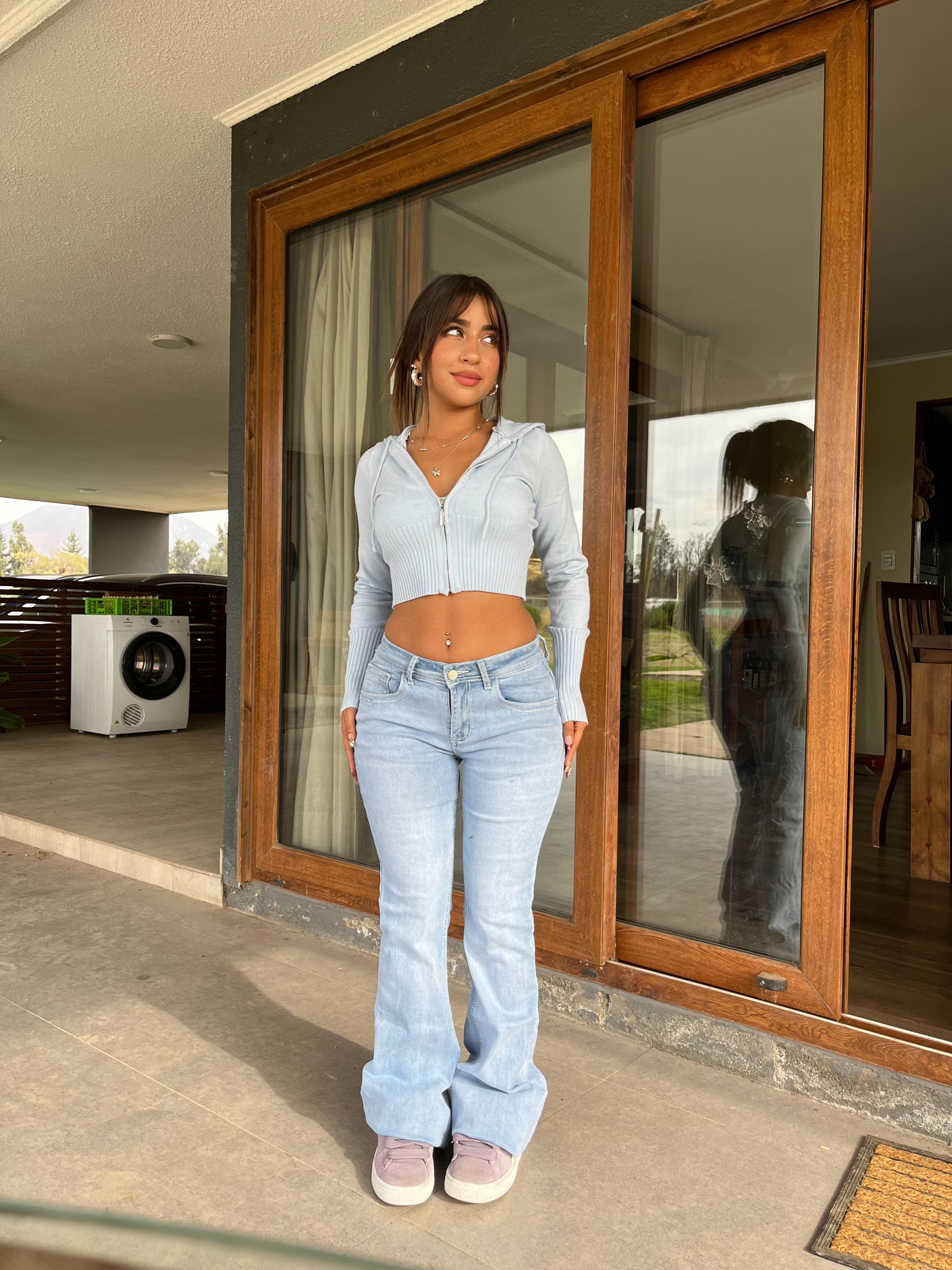 Flare jeans Y2k celeste