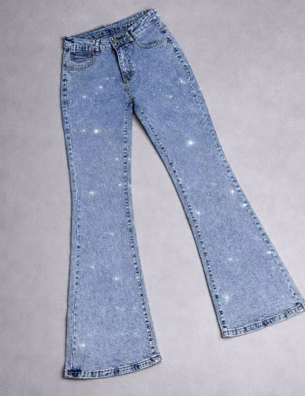 Flare jeans brillos